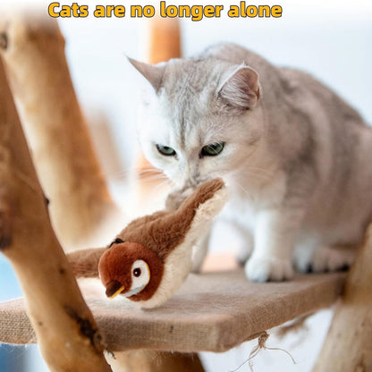 Interactive Chirping Bird Cat Toy, 2025 New Flying Interactive Flapping Chirping Bird Cat Toy, Flapping Bird Cat Toy for Indoor Bored Cats, Flapping Bird Cat Toy